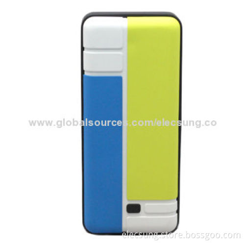 Portable USB 5,200mAh External Mobile Phone Battery Charger with 5V DC/1A Input, Electricity-saving